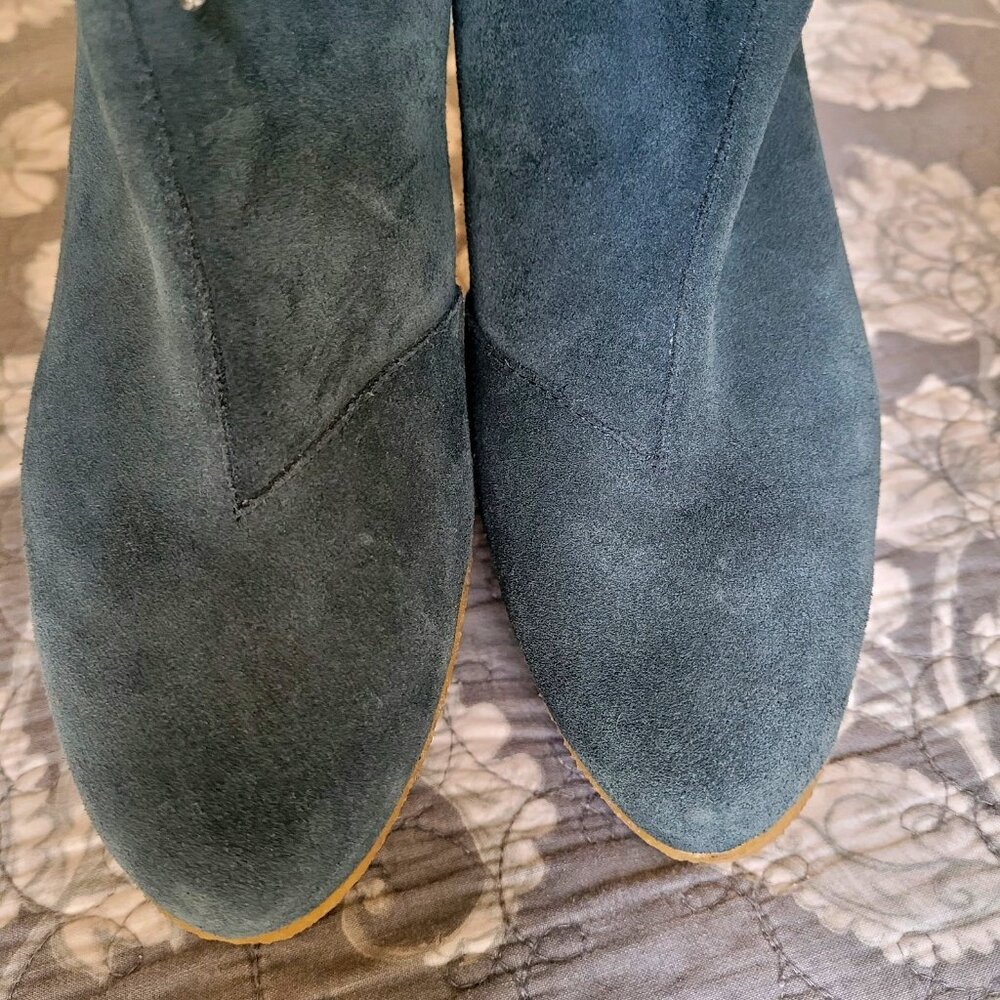 Sexy Rockport blue platform leather boots Adiprene ADIDAS size 9.5